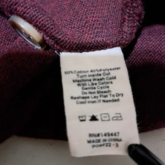 NWT THE NORMAL BRAND Men's Medium Burgundy Wine 4 Button Sweater Cabin Core - Picture 12 of 12